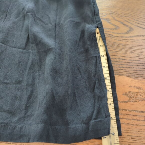 J. Jill long sleeve top Rayon Peplum Black pullover side slits‎ size L - Picture 12 of 14